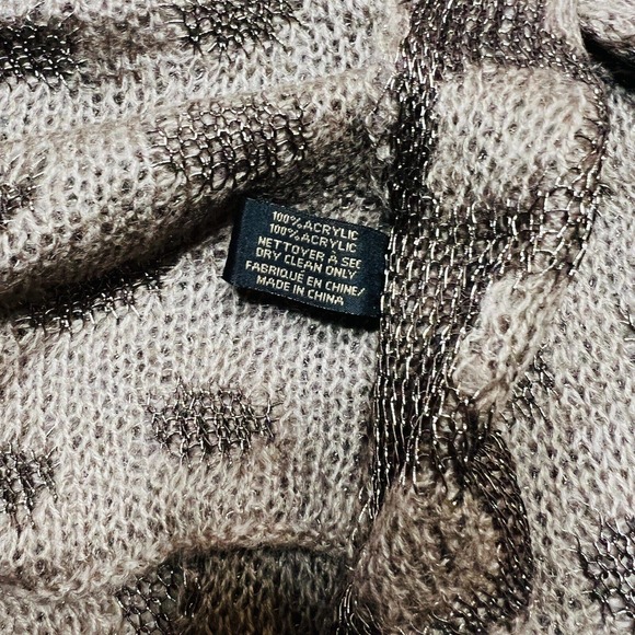 SAACHI NIALEY POLKA DOT SCARF GREY METALLIC TS6546 - Picture 7 of 7